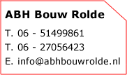 Emailcontact met ABH Bouw Rolde